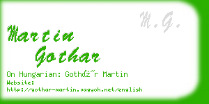 martin gothar business card